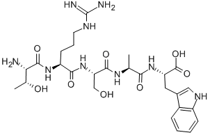 CAS#: 138949-73-2， L-Threonyl-L-Arginyl-L-Seryl-L-Alanyl-L-Tryptophan