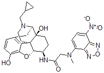 CAS#: 140164-86-9， N-((5alpha,6beta)-17-(Cyclopropylmethyl)-4,5-Epoxy-3,14-Dihydroxymorphinan-6-Yl)-2-(Methyl(7-Nitro-4-Benzofurazanyl)Amino)-Acetamide