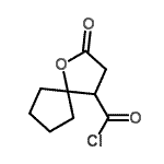 CAS 登录号：142183-70-8， 2-氧代-1-氧杂螺[4.4]壬烷-4-甲酰氯
