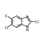 结构式 CAS# 142356-65-8, 2,5-二氯-6-氟-1H-苯并咪唑