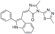 CAS#: 143658-85-9， (5Z)-2-Methyl-3-(5-Methyl-1,3,4-Thiadiazol-2-Yl)-5-[(2-Phenyl-1H-Indol-3-Yl)Methylidene]Imidazol-4-One