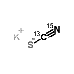 结构式 CAS# 143673-61-4, 钾(<sup>13</sup>C,<sup>15</sup>N)硫氰酸酯