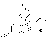 CAS 登录号：144010-85-5， 1-(4-氟苯基)-1-[3-(甲基氨基)丙基]-1,3-二氢-2-苯并呋喃-5-甲腈盐酸盐(1:1)