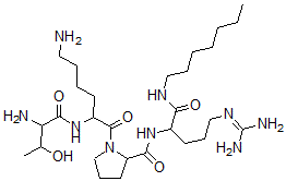 CAS#: 144022-55-9， 1-[6-Amino-2-[(2-Amino-3-Hydroxybutanoyl)Amino]Hexanoyl]-N-[5-(Diaminomethylideneamino)-1-(Heptylamino)-1-Oxopentan-2-Yl]Pyrrolidine-2-Carboxamide