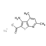 CAS#: 144254-93-3， Sodium 3-Amino-4,6-Dimethylthieno[2,3-b]Pyridine-2-Carboxylate