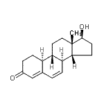 结构式 CAS# 14531-84-1, (8alpha,9beta,10alpha,14beta,17beta)-17-羟基雌甾-4,6-二烯-3-酮