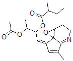 CAS 登录号：145458-92-0， 5-甲基-7-(2'-(2''-甲基丁酰氧基)-3'-乙酰氧基)丁亚基-1a,2,3,7-四氢环戊烯并(b)环氧乙烷并(C)吡啶