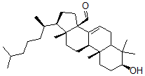 CAS#: 14772-54-4， 3-Hydroxylanost-7-en-32-al