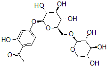 CAS#: 149475-54-7， 1-[2-Hydroxy-4-[(2S,3R,4S,5S,6R)-3,4,5-Trihydroxy-6-[[(2S,3R,4S,5R)-3,4,5-Trihydroxyoxan-2-Yl]Oxymethyl]Oxan-2-Yl]Oxyphenyl]Ethanone