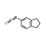 结构式 CAS# 149865-84-9, 5-异硫氰酸基茚满