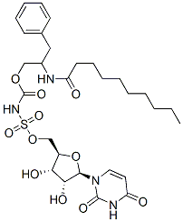 CAS#: 149970-64-9， [2-(Decanoylamino)-3-Phenylpropyl] N-[[(2R,3S,4R,5R)-5-(2,4-Dioxopyrimidin-1-Yl)-3,4-Dihydroxyoxolan-2-Yl]Methoxysulfonyl]Carbamate