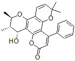 CAS#: 152187-38-7， (3S,2R,4R)-4-Hydroxy-2,3,10,10-Tetramethyl-8-Phenyl-2H-Pyrano(6,5-f)2H-Pyrano(6,5-H)Chroman-6-One