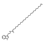 结构式 CAS# 152766-94-4, N-[2-(1H-吲哚-3-基)乙基]二十四n酰胺