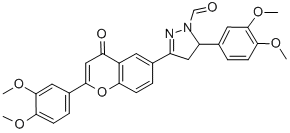 CAS#: 154185-82-7， 5-(3,4-Dimethoxyphenyl)-3-[2-(3,4-Dimethoxyphenyl)-4-Oxochromen-6-Yl]-4,5-Dihydropyrazole-1-Carbaldehyde