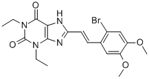 CAS#: 155271-52-6， 8-[(E)-2-(2-Bromo-4,5-Dimethoxyphenyl)Ethenyl]-1,3-Diethyl-7H-Purine-2,6-Dione