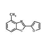 结构式 CAS# 1569-83-1, 2-(2-呋喃基)-4-甲基-1,3-苯并噻唑