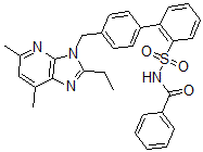 CAS#: 157263-00-8， N-[2-[4-[(2-Ethyl-5,7-Dimethylimidazo[5,4-b]Pyridin-3-Yl)Methyl]Phenyl]Phenyl]Sulfonylbenzamide