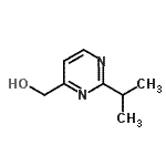 结构式 CAS# 157799-70-7, (2-异丙基-4-嘧啶基)甲醇