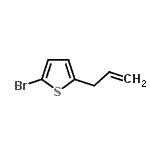 结构式 CAS# 159013-60-2, 2-烯丙基-5-溴噻吩