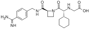 CAS#: 159776-70-2， 2-[[(1R)-2-[(2S)-2-[(4-Carbamimidoylphenyl)Methylcarbamoyl]Azetidin-1-Yl]-1-Cyclohexyl-2-Oxoethyl]Amino]Acetic Acid