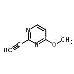 结构式 CAS# 161489-04-9, 2-乙炔基-4-甲氧基嘧啶