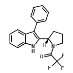 CAS 登录号：163064-67-3， 2,2,2-三氟-1-[(2S)-2-(3-苯基-1H-吲哚-2-基)-1-吡咯烷基]乙酮