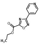 structure of CAS# 163719-80-0, Ethyl 3-(4-Pyridinyl)-1,2,4-Oxadiazole-5-Carboxylate;4-Pyridin<wbr>-3-yl-[1,<wbr>2,4]oxadi<wbr>azole-5-c<wbr>arboxylic<wbr> acid eth<wbr>yl ester;Ethyl 3-(4-pyridinyl)-1,2,4-oxadiazole-5-carboxylate;ethyl 3-(4-pyridyl)-1,2,4-oxadiazole-5-carboxylate