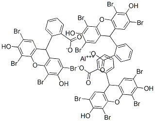CAS 登录号：16508-80-8， 2-(2,4,5,7-四溴-3,6-二羟基氧杂蒽-9-基)苯甲酸铝盐