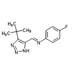 CAS#: 165397-57-9， (E)-N-(4-Fluorophenyl)-1-[4-(2-Methyl-2-Propanyl)-1H-1,2,3-Triazol-5-Yl]Methanimine
