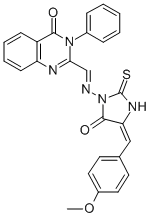 CAS#: 169471-16-3， 2-[(E)-[(4E)-4-[(4-Methoxyphenyl)Methylidene]-5-Oxo-2-Sulfanylideneimidazolidin-1-Yl]Iminomethyl]-3-Phenylquinazolin-4-One