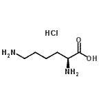 结构式 CAS# 169524-86-1, L-(2-<sup>13</sup>C)赖氨酸盐酸盐(1:1)