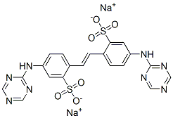 CAS#: 17263-59-1， Disodium 5-(s-triazin-2-ylamino)-2-[(E)-2-[4-(s-triazin-2-ylamino)-2-sulfonato-phenyl]vinyl]benzenesulfonate