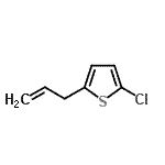 结构式 CAS# 173415-71-9, 2-烯丙基-5-氯噻吩