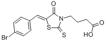 CAS 登录号：17385-98-7， 4-[5-(4-溴-亚苄基)-4-氧代-2-硫代-噻唑烷-3-基]-丁酸