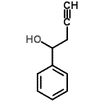 结构式 CAS# 1743-36-8, 1-苯基-3-丁炔-1-醇