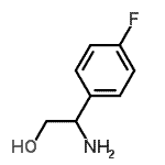 structure of CAS# 174770-74-2, 2-Amino-2-(4-Fluorophenyl)Ethanol;(R)-2-Amino-2-(4-fluorophenyl)ethanol;2-amino-2-(4-fluorophenyl)ethanol;benzeneethanol, β-amino-4-fluoro-
