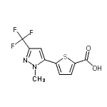 结构式 CAS# 175202-29-6, 5-[1-甲基-3-(三氟甲基)-1H-吡唑-5-基]-2-噻吩羧酸