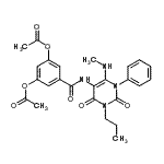 CAS#: 176378-94-2， 5-{[6-(Methylamino)-2,4-Dioxo-1-Phenyl-3-Propyl-1,2,3,4-Tetrahydro-5-Pyrimidinyl]Carbamoyl}-1,3-Phenylene Diacetate