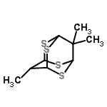 CAS 登录号：17749-64-3， 9,9,10-三甲基-2,4,6,8-四硫杂三环[3.3.1.1<sup>3,7</sup>]癸烷