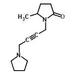 CAS 登录号：18325-12-7， 5-甲基-1-[4-(1-吡咯烷基)-2-丁炔-1-基]-2-吡咯烷酮