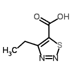 结构式 CAS# 183302-40-1, 4-乙基-1,2,3-噻二唑-5-羧酸