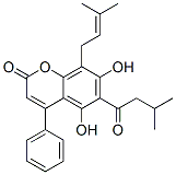 CAS#: 18483-64-2， 4-Phenyl-5,7-Dihydroxy-6-(3-Methylbutanoyl)-8-(3-Methyl-2-Butenyl)-2H-1-Benzopyran-2-One