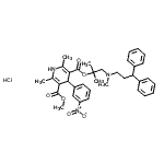 CAS#: 184866-29-3， 1-[(3,3-Diphenylpropyl)(Methyl)Amino]-2-Methyl-2-Propanyl Methyl 2,6-Dimethyl-4-(3-Nitrophenyl)-1,4-Dihydro-3,5-Pyridinedicarboxylate Hydrochloride (1:1)