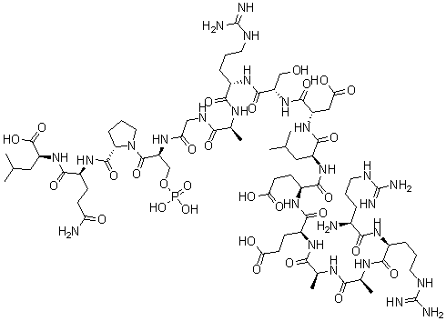 CAS#: 186901-17-7， L-Arginyl-L-Arginyl-L-Alanyl-L-Alanyl-L-alpha-Glutamyl-L-alpha-Glutamyl-L-Leucyl-L-alpha-Aspartyl-L-Seryl-L-Arginyl-L-Alanylglycyl-O-Phosphono-L-Seryl-L-Prolyl-L-Glutaminyl-L-Leucine