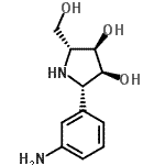 CAS 登录号：188745-05-3， (2S,3S,4R,5R)-2-(3-氨基苯基)-5-(羟基甲基)-3,4-吡咯烷二醇
