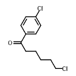 structure of CAS# 188851-40-3, 6-Chloro-1-(4-Chlorophenyl)-1-Hexanone;1-HEXANONE, 6-CHLORO-1-(4-CHLOROPHENYL)-;6-chloro-1-(4-chlorophenyl)-1-oxohexane