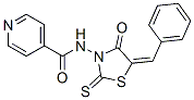 CAS 登录号：1908-94-7， N-[4-氧代-5-(苯基亚甲基)-2-硫代-3-噻唑烷基]-4-吡啶甲酰胺