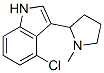 CAS#: 19137-84-9， 4-Chloro-3-(1-Methyl-2-Pyrrolidinyl)-1H-Indole