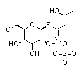 结构式 CAS# 19237-18-4, 1-S-[(1E,3S)-3-羟基-N-(磺基氧基)-4-亚氨代戊烯酰基]-1-硫代-beta-D-吡喃葡萄糖
