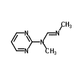 structure of CAS# 193014-38-9, N,N'-Dimethyl-N-2-pyrimidinylimidoformamide;(E)-N,N'-dimethyl-N-(pyrimidin-2-yl)formimidamide